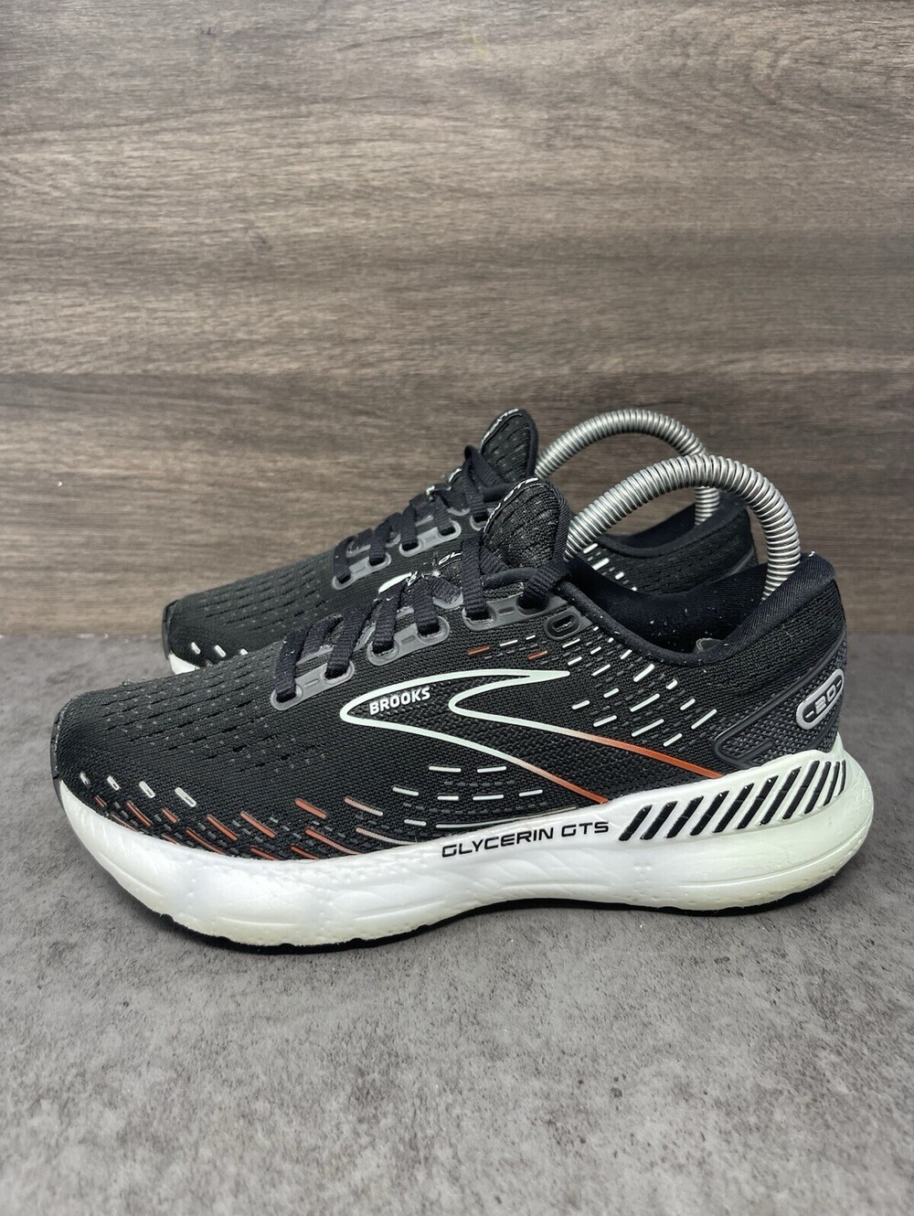 Brooks Glycerin GTS 20 Womens Size 6 Black Red DNA LOFT v3 Running Support Shoes